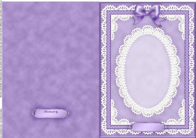 A5 Pearls, Lace and Ribbon Plain Card Base