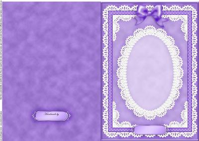 A5 Pearls, Lace and Ribbon Plain Card Base