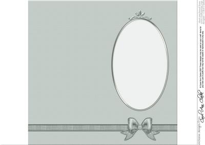 'metallic' Dl Fancy Bow Card Fronts or Insert