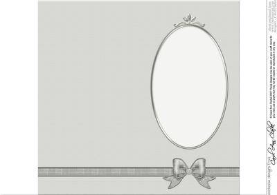 'metallic' Dl Fancy Bow Card Fronts or Insert