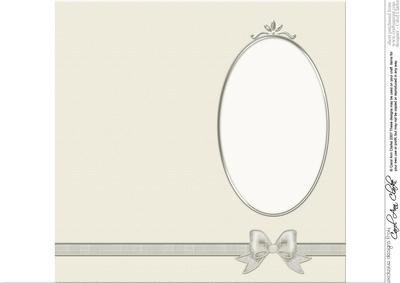 'metallic' Dl Fancy Bow Card Fronts or Insert