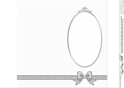 'metallic' Dl Fancy Bow Card Fronts or Insert