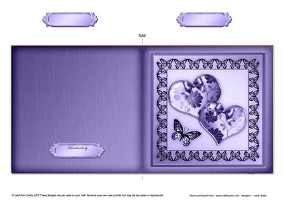Elegant Romance Cut and Fold Card