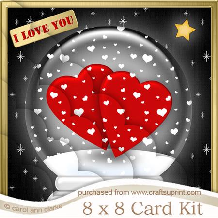8 x 8 Love Hearts Globe Kit with Scalloped Corners