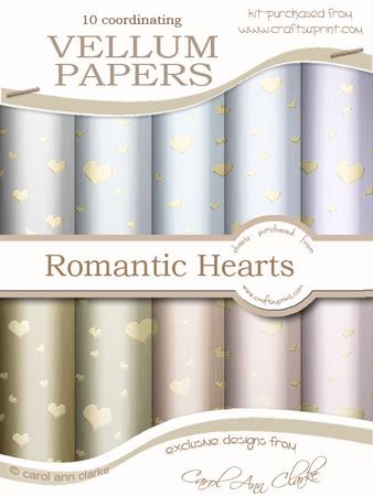 Metallic Romantic Hearts Matching Vellum Kit