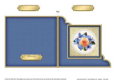 Flowers and Pearls - Cut and Fold Corner Card   