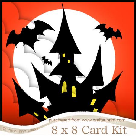 8 x 8 A Haunting we will Go Halloween Mini Kit with Scalloped Corners