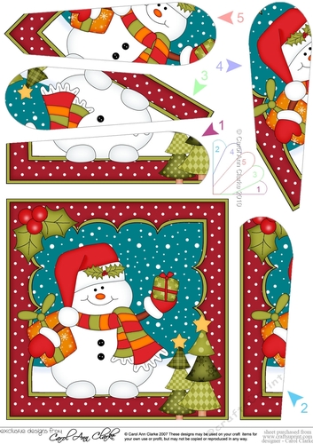 Christmas Snowman Rio Fan Pyramage Topper