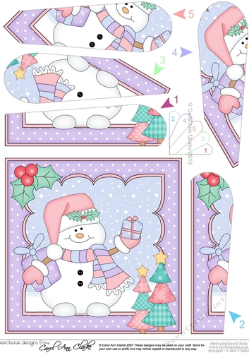 Christmas Snowman Rio Fan Pyramage Topper