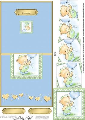 Robert's Balloon Easy Over the Edge Card with Spiral Pyramid