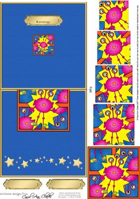Aliens Easy Over the Edge Card with Spiral Pyramid