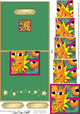 Aliens Easy Over the Edge Card with Spiral Pyramid