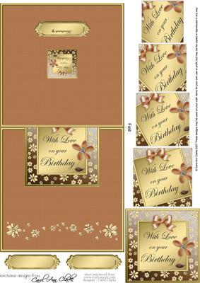 Floral Birthday Easy Over the Edge Card with Spiral Pyramid