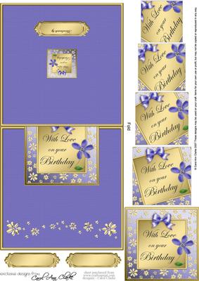 Floral Birthday Easy Over the Edge Card with Spiral Pyramid