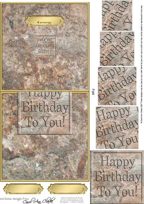 Stone Birthday Easy Over the Edge Card N Spiral Pyramid