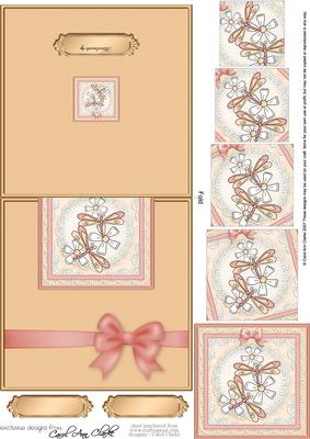 Dreamy Dragonfly Easy Over the Edge Card N Spiral Pyramid