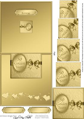 50 Golden Years Easy Over the Edge Card N Spiral Pyramid