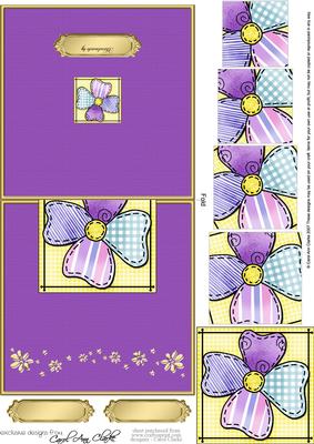 Patchwork Petals Easy Over the Edge Card N Spiral Pyramid