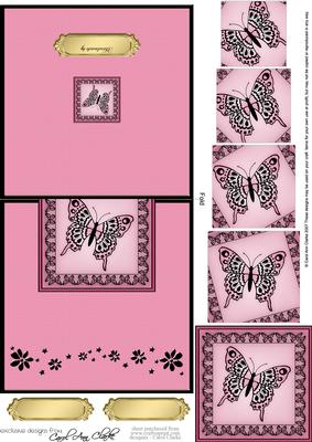 Big Butterfly Over the Edge Card N Spiral Pyramid