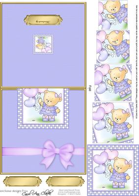 Rosie's Balloons Easy Over the Edge Card N Spiral Pyramid
