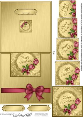 Roses and Lace Easy Over the Edge Card N Spiral Pyramid