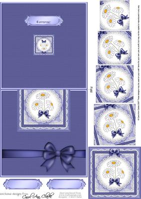 Denim N Daisies Easy Over the Edge Card N Spiral Pyramid