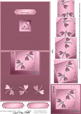 Diamante Dragonflies Easy Over the Edge N Spiral Pyramid