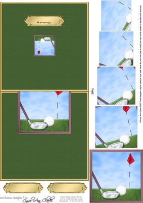 Golf Easy Over the Edge Card N Spiral Pyramid