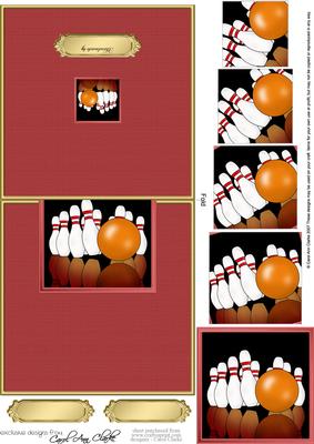 10 Pin Bowling Easy Over the Edge Card N Spiral Pyramid