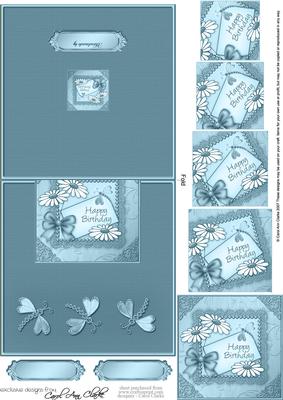 Daisies & Lace No-Hole Over the Edge & spiral pyramid