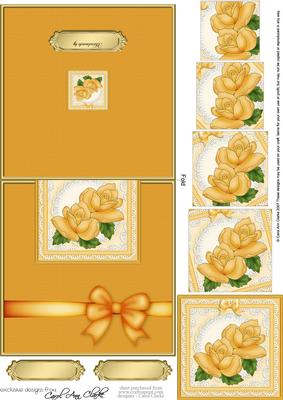 Just Roses Easy Over the Edge Card N Spiral Pyramid