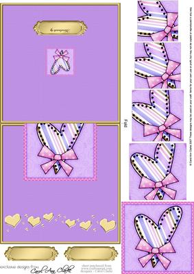 Funky Hearts Easy Over the Edge Card N Spiral Pyramid