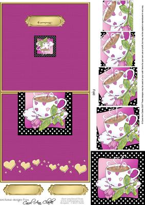 Coffee Time Easy Over the Edge Card N Spiral Pyramid