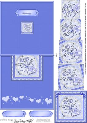 Lovely Roses Easy Over the Edge Card N Spiral Pyramid