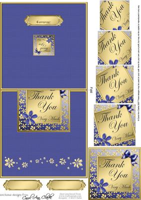 Thank You Easy Over the Edge Card N Spiral Pyramid