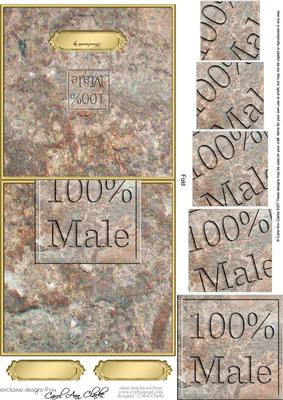 Stone 100% Male Easy Over the Edge Card N Spiral Pyramid