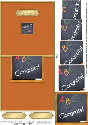 Congrats Blackboard Easy Over the Edge Card N Spiral Pyramid