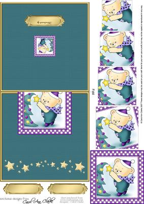 Robert's Xmas Tree Easy Over the Edge Card N Spiral Pyramid