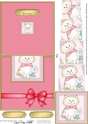 Cute Cat Easy Over the Edge Card N Spiral Pyramid