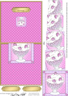 Strawbs N Cream Easy Over the Edge Card N Spiral Pyramid