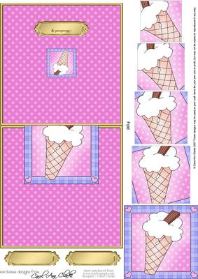 Ice Cream Easy Over the Edge Card N Spiral Pyramid