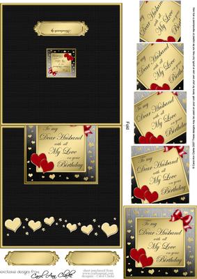 Husband Birthday Easy Over the Edge Card N Spiral Pyramid