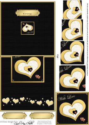 Elegant Hearts No-Hole Over the Edge with Spiral Pyramid Topper