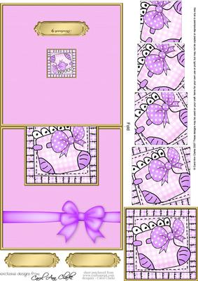 Baby Bootee Easy Over the Edge Card N Spiral Pyramid