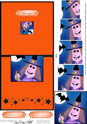 Halloween Easy Over the Edge Card N Spiral Pyramid