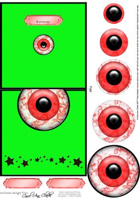 Halloween Spooky Eyes Easy Over the Edge N Circular Pyramid