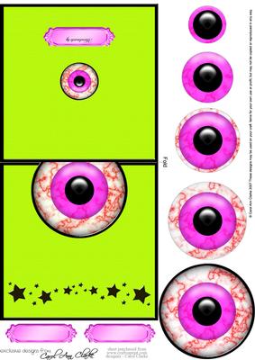 Halloween Spooky Eyes Easy Over the Edge N Circular Pyramid