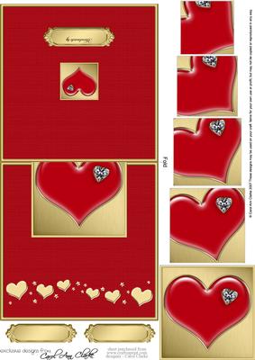 Enamel Heart Easy Over the Edge Card N Spiral Pyramid