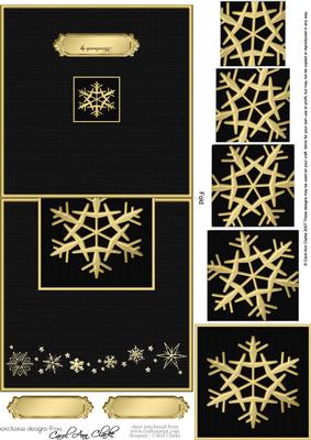 Xmas Snowflake Easy Over the Edge Card N Spiral Pyramid