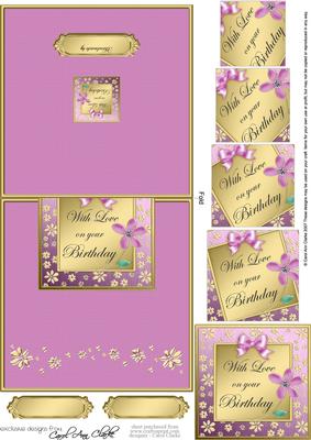 Floral Birthday Easy Over the Edge N Spiral Pyramid